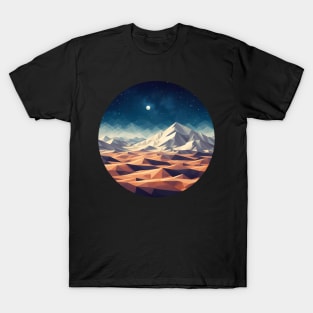 Low Poly Night Desert T-Shirt